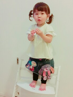 「vanavana（ヴァナヴァナ）のアイテム」を使った、ダブルツインさん（キッズ・70cm）の夏コーディネート