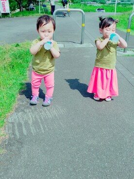 ダブルツインさん（キッズ・70cm）の夏コーディネート