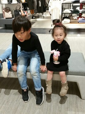 ダブルツインさん（キッズ・70cm）の秋コーディネート