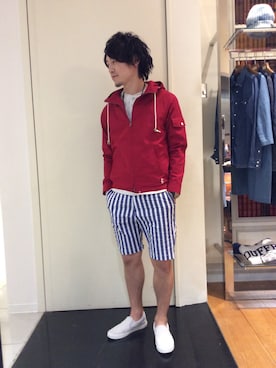 「The DUFFER of ST.GEORGE（ザダファーオブセントジョージ）のアイテム（ブルゾン）」を使った、Jさん（メンズ・172cm）の春コーディネート