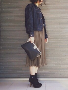 「SPINNS(スピンズ)のアイテム(ストール/ショール)」を使った、CHAさん(レディース・163cm)の秋コーディネート