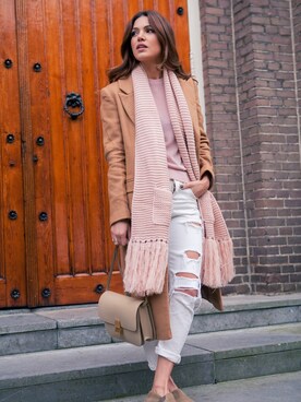 「asos（エイソス）のアイテム（その他アウター）」を使った、NeginMirsalehiさん（レディース・168cm）の秋コーディネート