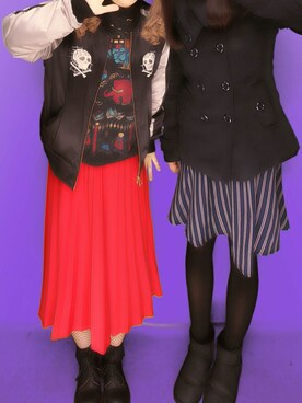 「仙台」｜「アイテム（スタジャン）」を使った、けーこさん（レディース・154cm）の冬コーディネート