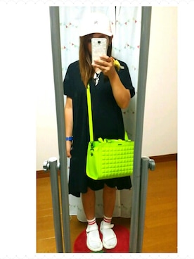 「家族旅行」｜「アイテム（サンダル）」を使った、shinoさん（レディース・150cm）の夏コーディネート