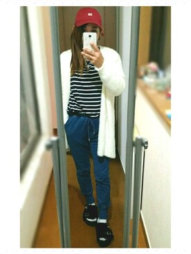 「VENCE（ヴァンス）のアイテム（帽子）」を使った、shinoさん（レディース・150cm）の秋コーディネート