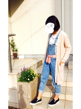 「スリッポン 黒」｜着回しのmochiさん（レディース・161cm）の春コーディネート