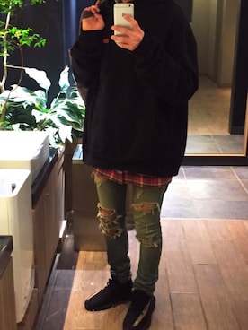 「DRKSHDW（ダークシャドウ）のアイテム（バッグ）」を使った、kent0さん（メンズ・176cm）の冬コーディネート