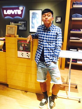 「Levi's（リーバイス）のアイテム（その他）」を使った、JyunWeiさん（メンズ・170cm）の夏コーディネート