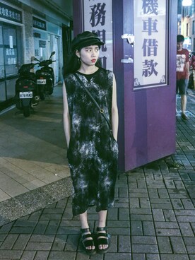 「TAIPEI」｜「アイテム（ハンチング/ベレー帽）」を使った、Adaさん（レディース・155cm）の夏コーディネート