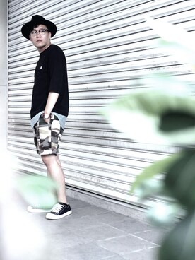 「REPUTATION（レピュテーション）のアイテム（帽子）」を使った、Chia-Rain Hsuさん（メンズ・167cm）の秋コーディネート