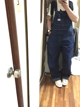 「オールスター」｜「アイテム（サロペット/オーバーオール）」を使った、シドさん（メンズ・161cm）の春コーディネート