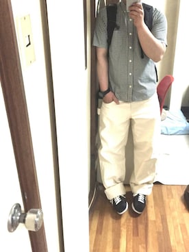 「POINTER（ポインター ）のアイテム（パンツ）」を使った、シドさん（メンズ・161cm）の春コーディネート