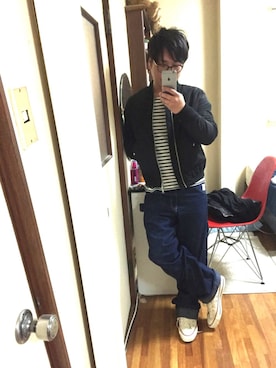 「POINTER（ポインター ）のアイテム（パンツ）」を使った、シドさん（メンズ・161cm）の春コーディネート