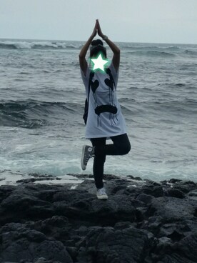 「long clothing（ロングクロージング）のアイテム（トップス、ホワイト系）」を使った、eyeco_tさん（レディース・154cm）の秋コーディネート