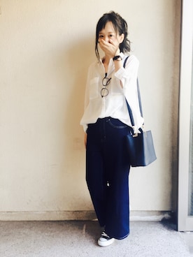 「amelier MAJESTIC LEGON（アメリエルマジェスティックレゴン）のアイテム」を使った、ｈaｒu ◎さん（レディース・153cm）の春コーディネート