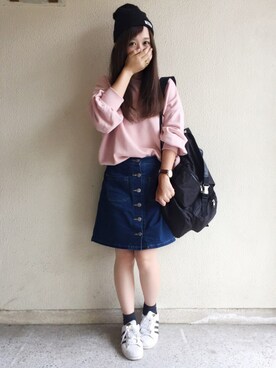 「ラブ＆ピース2016」｜「アイテム（スウェット）」を使った、ｈaｒu ◎さん（レディース・153cm）の秋コーディネート