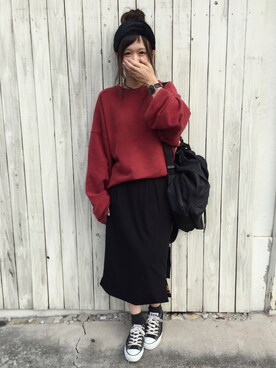 「MARC JACOBS（マークジェイコブス）のアイテム（バックパック/リュック）」を使った、ｈaｒu ◎さん（レディース・153cm）の秋コーディネート