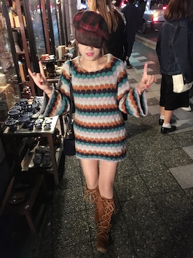 「Lily Brown」｜「アイテム（ハンチング/ベレー帽）」を使った、alwaysmame18さん（レディース・160cm）の秋コーディネート