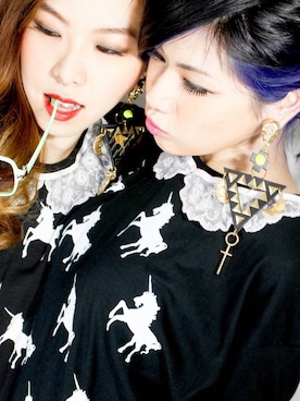 「M.Y.O.B（エム.ワイ.オー.ビー）のアイテム（アクセサリー）」を使った、Da_Yeungさん（レディース・161cm）の秋コーディネート