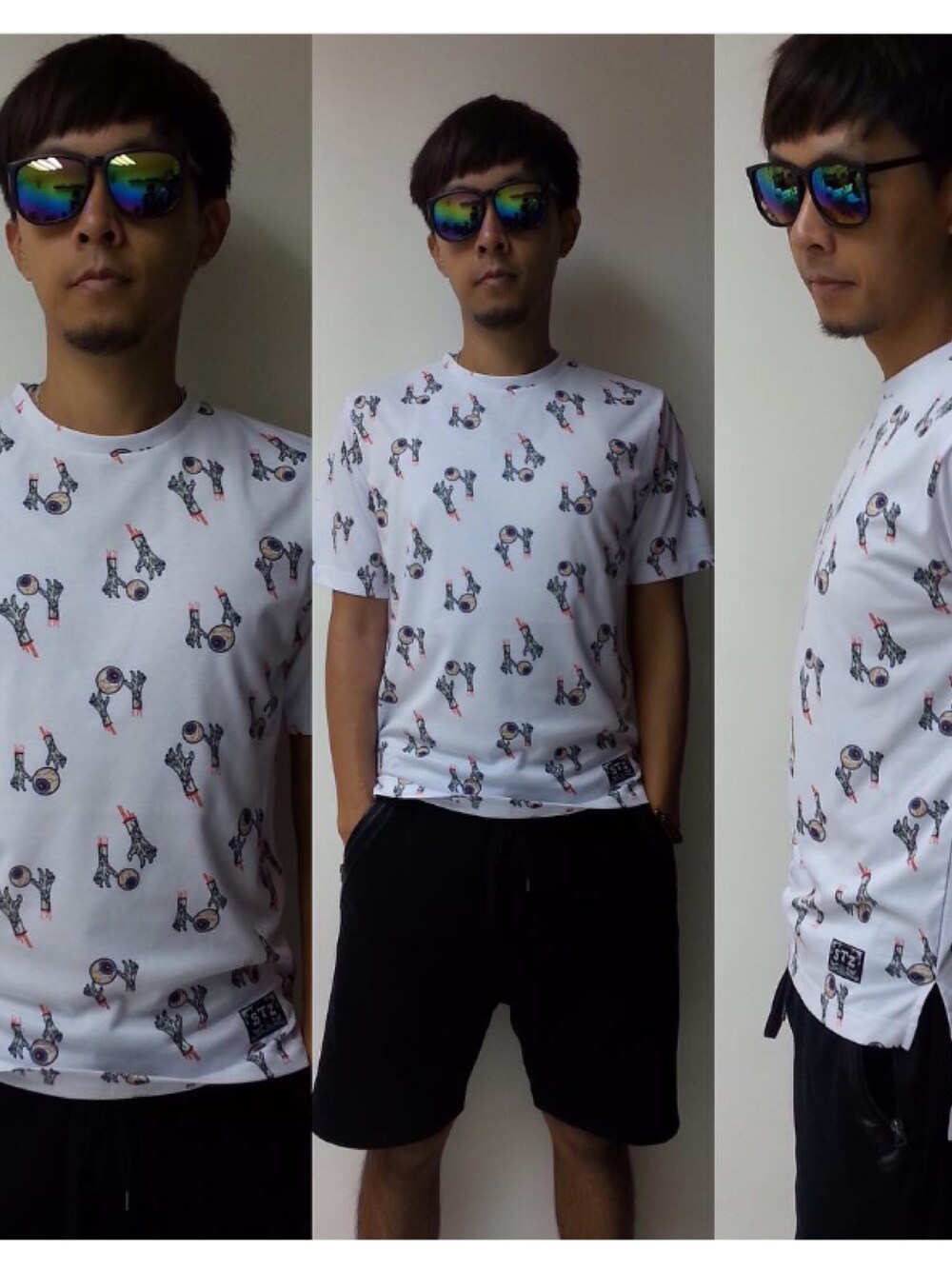 「TEE、WEARBOOKエントリー、WEAR始めました！、street、streetfashion、streetstyle、ootd、outfit」｜「STZのアイテム（Tシャツ/カットソー、ホワイト系）」を使った、Da_Yeungさん（メンズ・178cm）の秋コーディネートの1枚目の写真