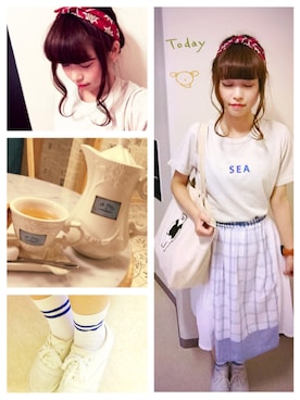 「sesame（セサミ）のアイテム」を使った、mei  (*さん（レディース・154cm）の夏コーディネート