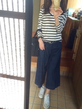 「コンバンース」｜しずさん（レディース・156cm）の春コーディネート