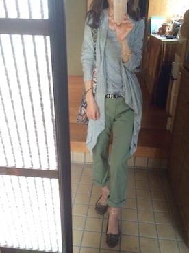 「CHAPTER WORLD select （チャプターワールドセレクト）のアイテム（バッグ）」を使った、しずさん（レディース・156cm）の夏コーディネート