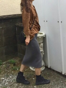 「アイテム（チョーカー）」を使った、しずさん（レディース・156cm）の秋コーディネート