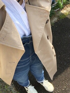 「B.L.U.E（ビーエルユーイー）のアイテム（オールインワン・サロペット）」を使った、Ami*さん（レディース・155cm）の春コーディネート