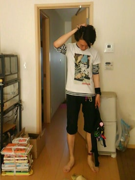 「岸田教団」｜ささきさんさん（メンズ・177cm）の春コーディネート