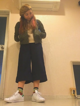 「赤髪」｜「アイテム（ブルゾン）」を使った、KANさん（レディース・168cm）の春コーディネート