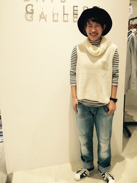 「SEVENDAYS=SUNDAY（セブンデイズサンデイ）のアイテム（ベスト）」を使った、三宅 紗也加さん（レディース・156cm）の秋コーディネート