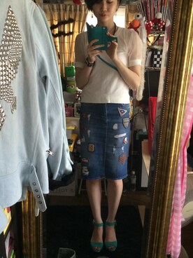 「SLY（スライ）のアイテム（PC・スマホグッズ/家電）」を使った、ゆかりんぐさん（レディース・170cm）の夏コーディネート