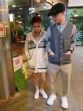 「Simpleのアイテム（トップス）」を使った、mamieさん（レディース・152cm）の秋コーディネート