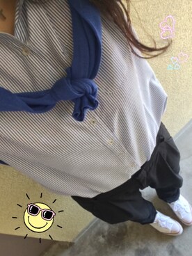 「アイテム（スニーカー、ホワイト系）」を使った、Yukinoさん（レディース・167cm）の夏コーディネート