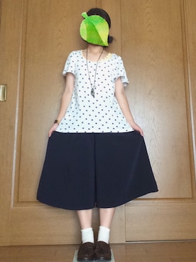 「axes femme（アクシーズファム）のアイテム（タンクトップ）」を使った、coronecoさん（レディース・143cm）の夏コーディネート