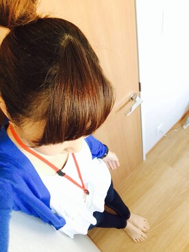 「ジャパンブルー」｜「アイテム（アナログ腕時計）」を使った、fuminaさん（レディース・173cm）の夏コーディネート