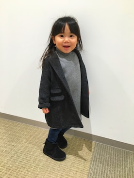 「AZUL by moussy（アズールバイマウジー）のアイテム（ワンピース/ドレス）」を使った、SAKURA@ぴー妻さん（キッズ・90cm）の秋コーディネート