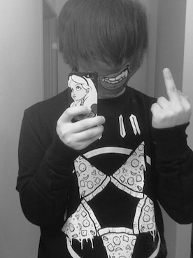 「KILL STAR（キルスター）のアイテム」を使った、おっく〜原YUさん（メンズ・170cm）の秋コーディネート