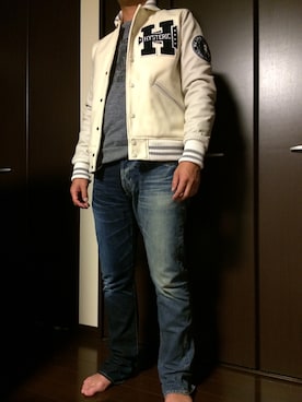 「アイテム（スタジャン）」を使った、kentsさん（メンズ・173cm・30代）の秋コーディネート