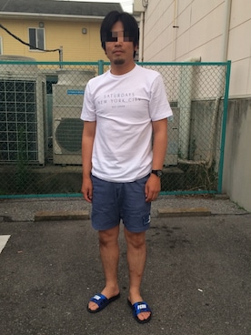 「サタデーズ ニューヨークシティ (Saturdays NYC)」｜「アイテム（サンダル）」を使った、kentsさん（メンズ・173cm）の夏コーディネート