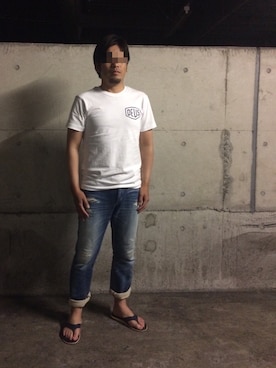 「アイテム（ビーチサンダル）」を使った、kentsさん（メンズ・173cm・40代）の夏コーディネート