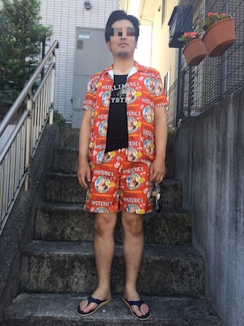 「アイテム（ビーチサンダル）」を使った、kentsさん（メンズ・173cm・40代）の夏コーディネート