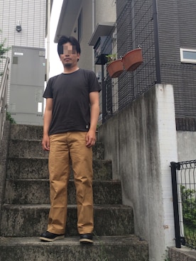 「markaware（マーカウェア）のアイテム（チノパンツ）」を使った、kentsさん（メンズ・173cm）の秋コーディネート