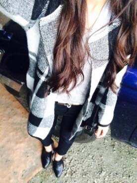 「NET（ネット）のアイテム（その他アウター）」を使った、chimiさん（レディース・153cm）の冬コーディネート