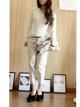 「パイソン柄」｜「アイテム（モカシン/デッキシューズ）」を使った、chimiさん（レディース・153cm）の冬コーディネート