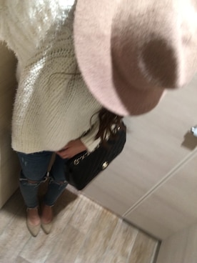 「SELECT.（セレクト）のアイテム（パンツ）」を使った、chimiさん（レディース・153cm）の冬コーディネート