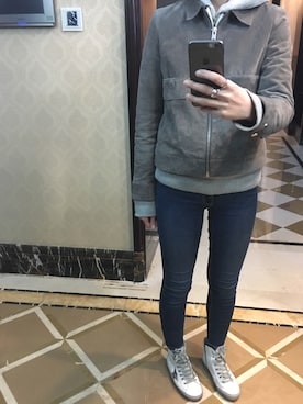 「MANGO（マンゴ）のアイテム（ムートンコート）」を使った、ray1234さん（レディース・165cm）の春コーディネート