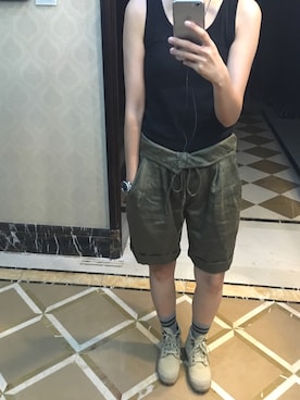 「AIGLE（エーグル）のアイテム（ブーツ）」を使った、ray1234さん（レディース・165cm）の夏コーディネート