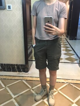 「AIGLE（エーグル）のアイテム（ブーツ）」を使った、ray1234さん（レディース・165cm）の夏コーディネート